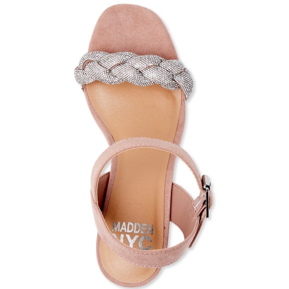 Madden NYC Women's Braided Rhinestone Wedge Sandal - Picture 3 of 5